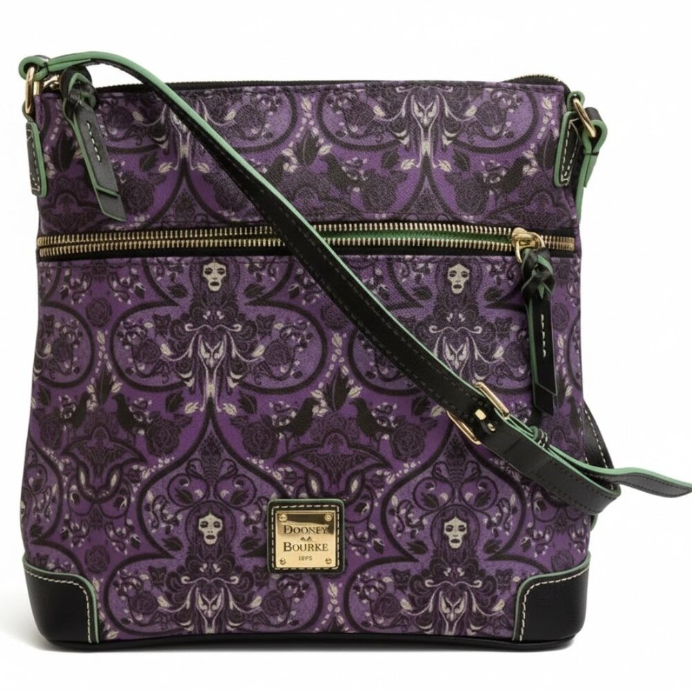 Dooney & Bourke Disney Parks Haunted Mansion MadamPurple Patterned Crossbody Bag